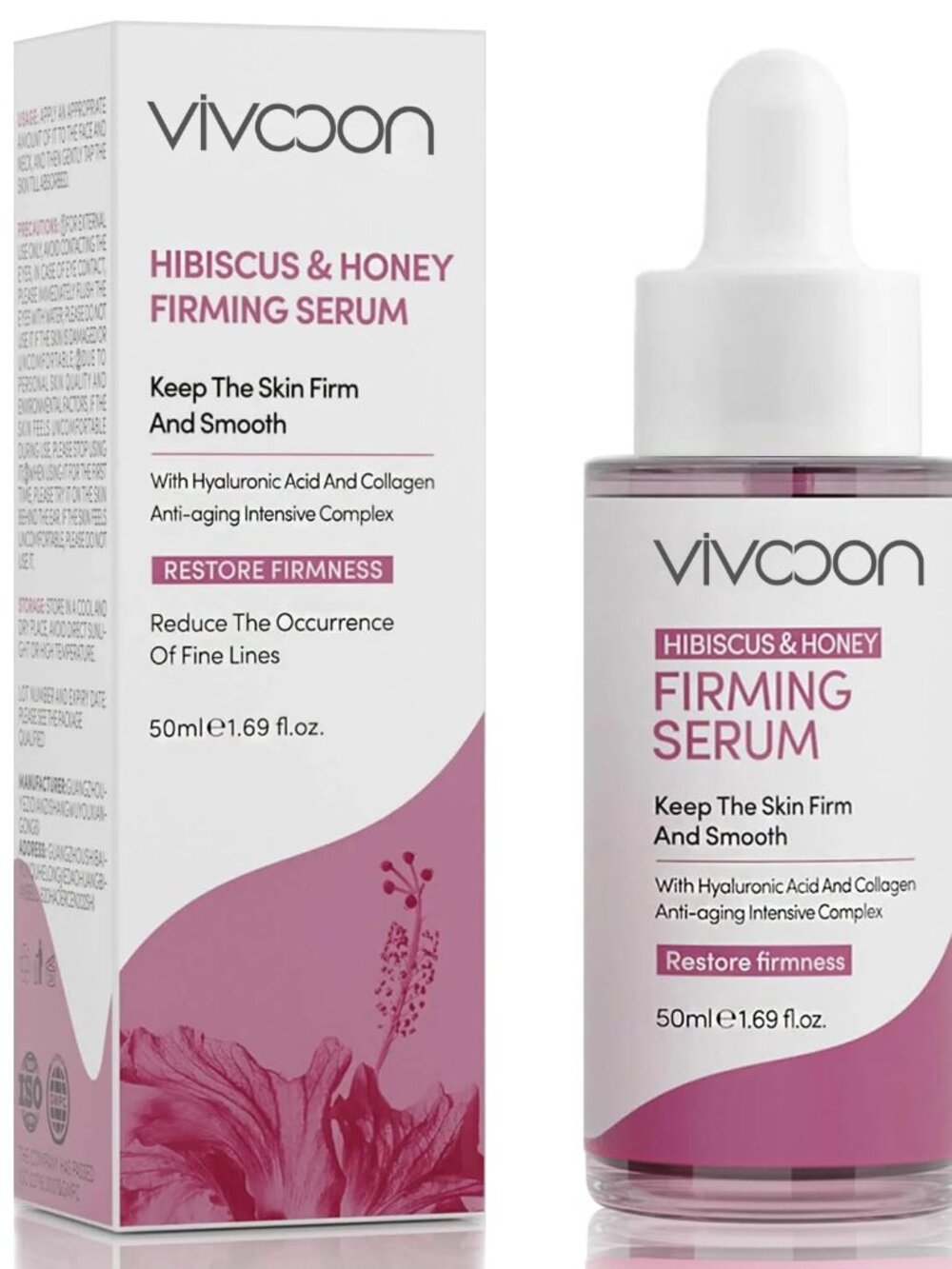 Hibiscus Honey Firming Serum - Hyaluronic Acid & Collagen Complex - Cellulite